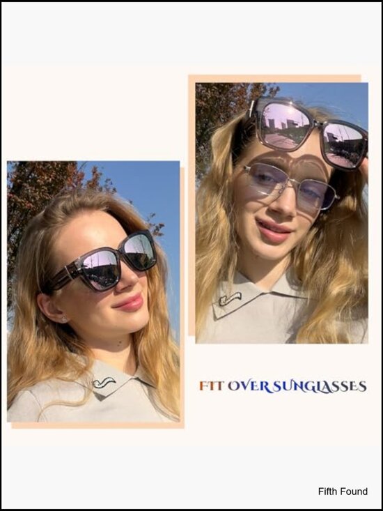 2 Pack Polarized Oversized Fit Over Square Sunglasses for Women main image 5